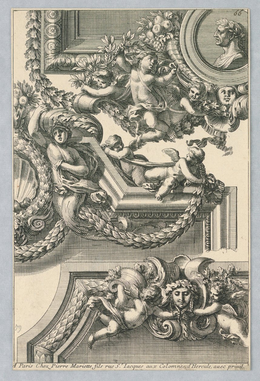 Design pour cadres peints, de "Bordures de Tableau" - Jean le Pautre