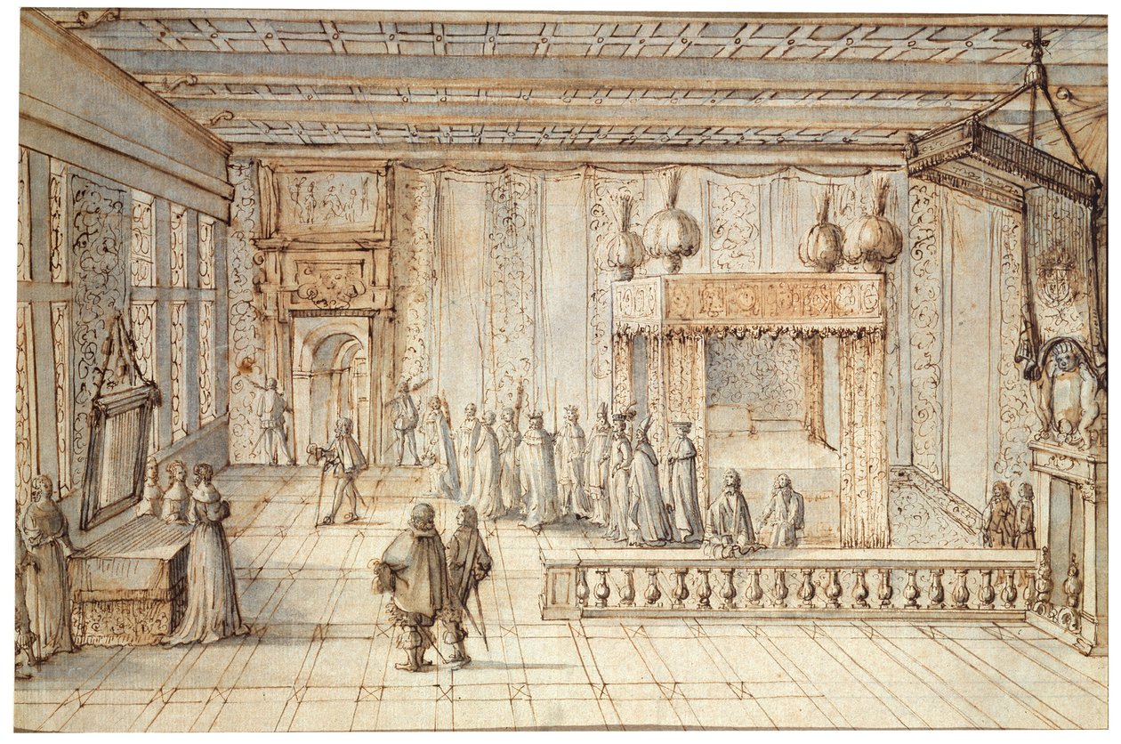 La chambre du roi Louis XIV à Versailles - Jean le Pautre