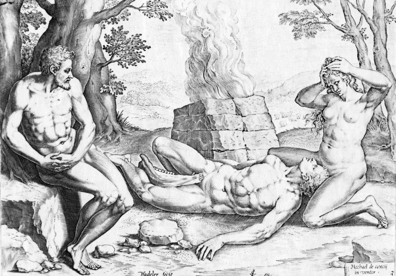 Adam et Eve pleurent la mort d