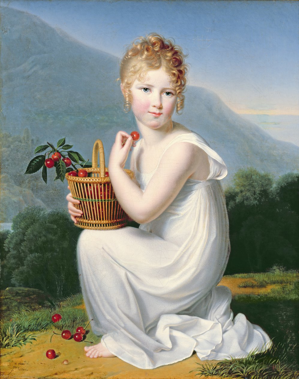 Jeune fille mangeant des cerises - Jeanne Elisabeth Chaudet