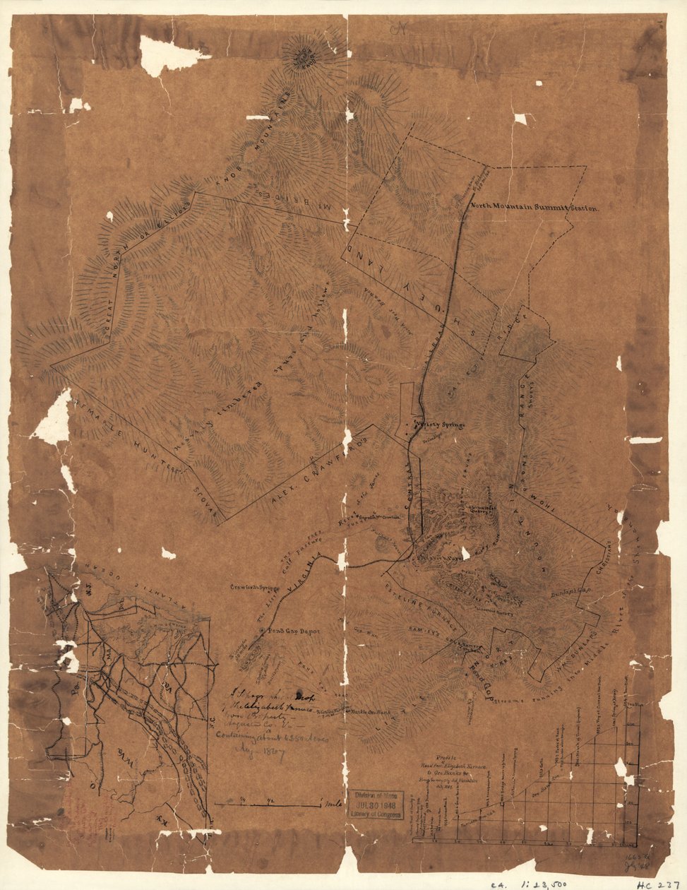 Carte topographique de la propriété sidérurgique d