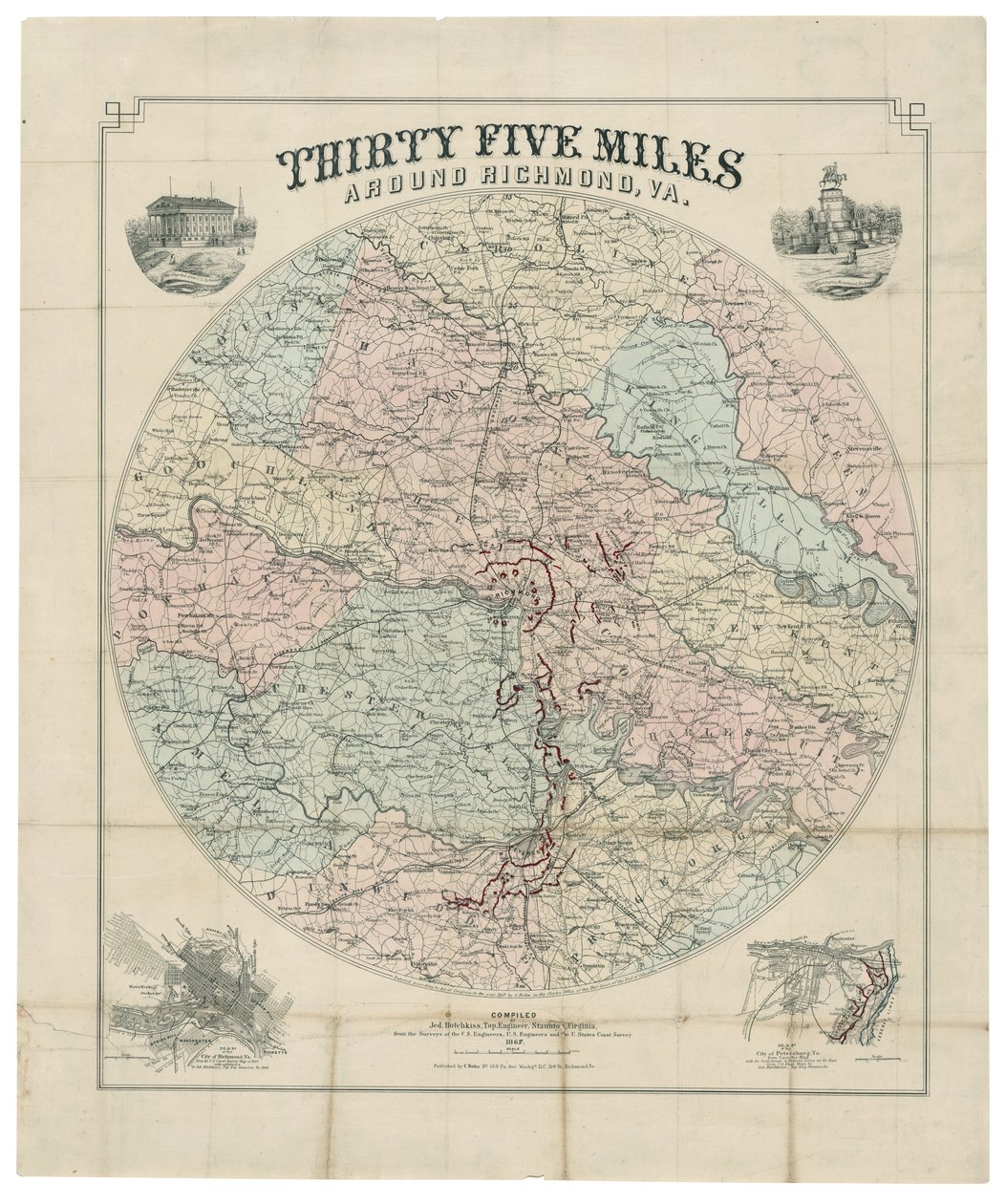 Trente-cinq miles autour de Richmond, Va. - Jedediah Hotchkiss