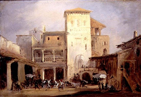 La maison de Lord Don Pedro à Alcalá de Henares - Jenaro Pérez Villaamil
