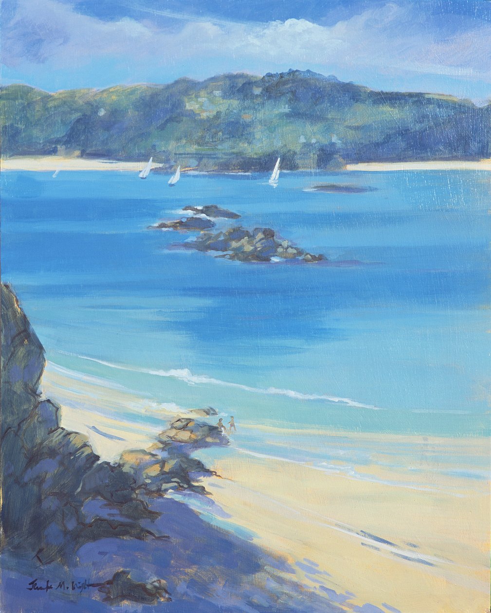Salcombe - Amusement sur la plage, 2000 - Jennifer Wright