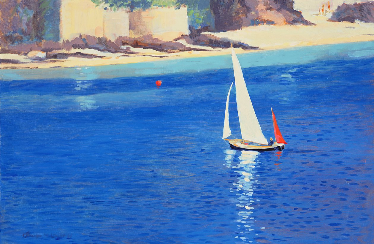Salcombe - Yawl près de Millbay, 1999 - Jennifer Wright