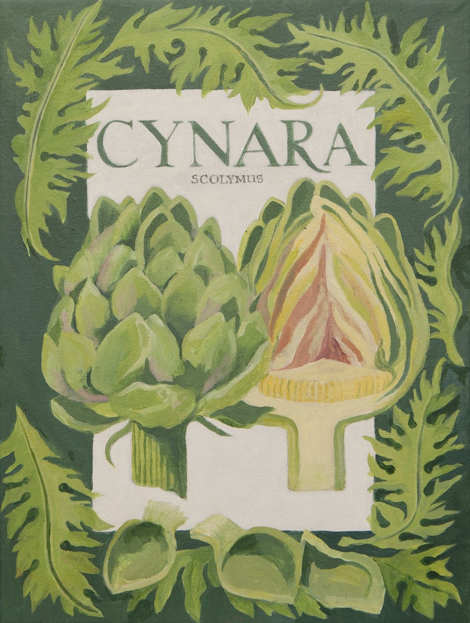 Cynara (artichaut) (acrylique) - Jennifer Abbott