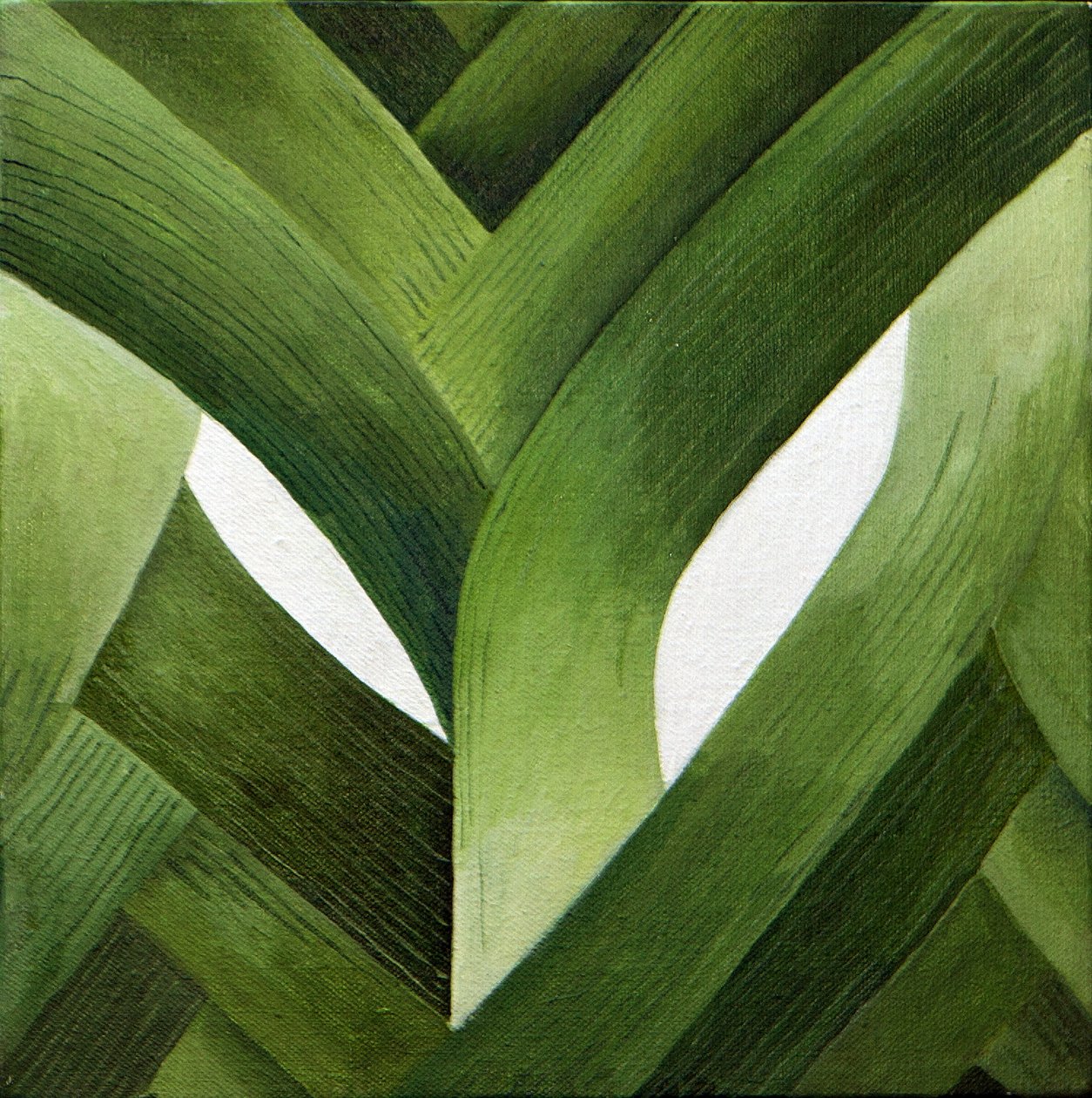 Poireaux, 2013 (acrylique sur toile) - Jennifer Abbott