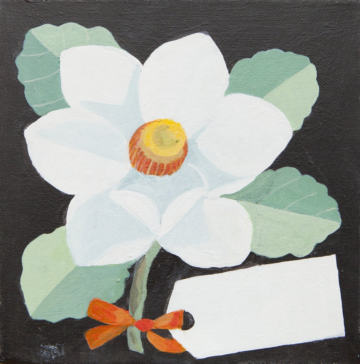 Camélia blanc (acrylique) - Jennifer Abbott