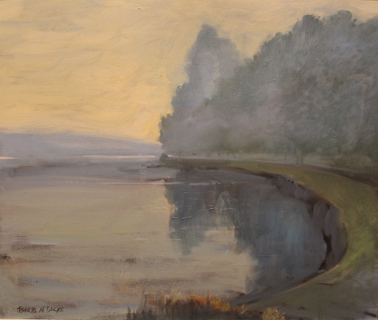 Batson Creek Salcombe, tôt le matin, 2016 - Jennifer Wright