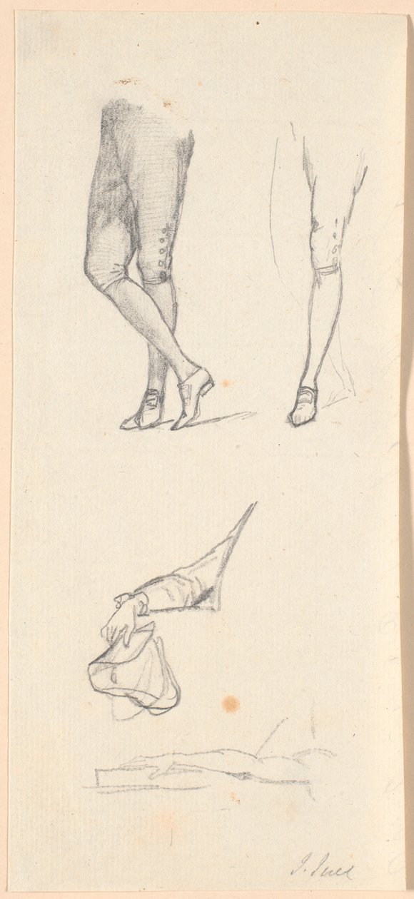 Études de jambes et de bras pour le portrait de Frédéric VI - Jens Juel