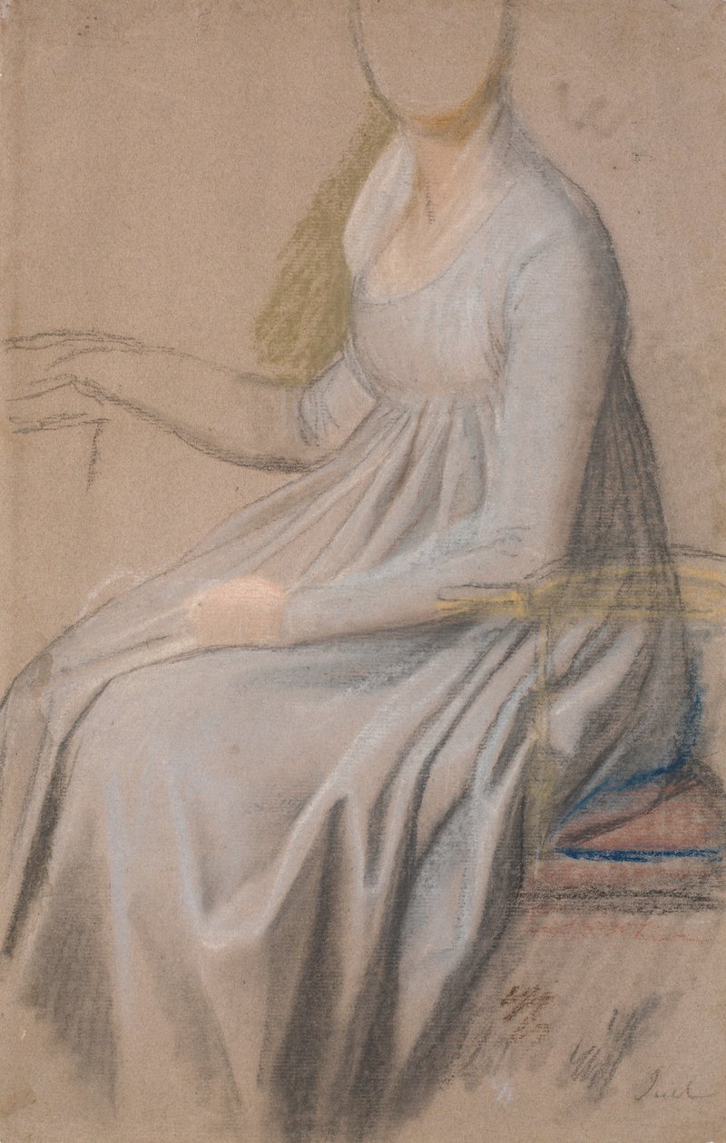 Étude de costume pour le portrait de la comtesse Agnete Marie Rosencrone - Jens Juel