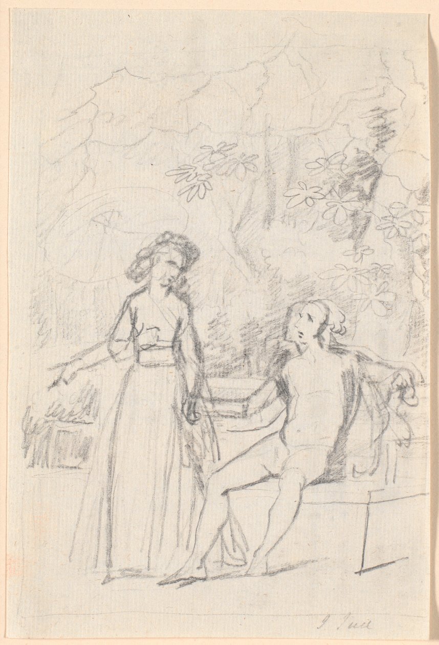 Esquisse de composition pour le portrait de famille Rabenske - Jens Juel