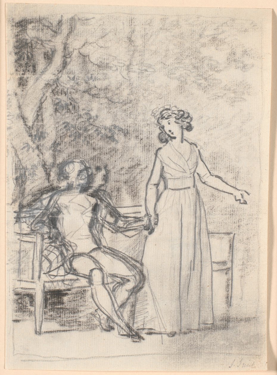 Esquisse de composition pour le tableau de la famille Rabenske - Jens Juel