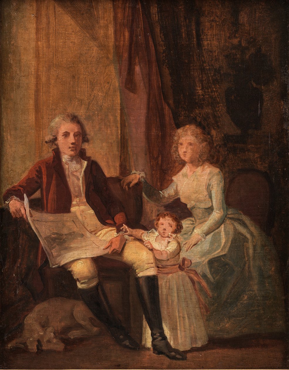 Peder Anker avec son épouse et sa fille - Jens Juel