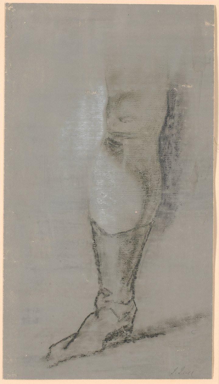 Étude pour le portrait de famille Ryberg ; la jambe droite de Johan Christian Ryberg - Jens Juel