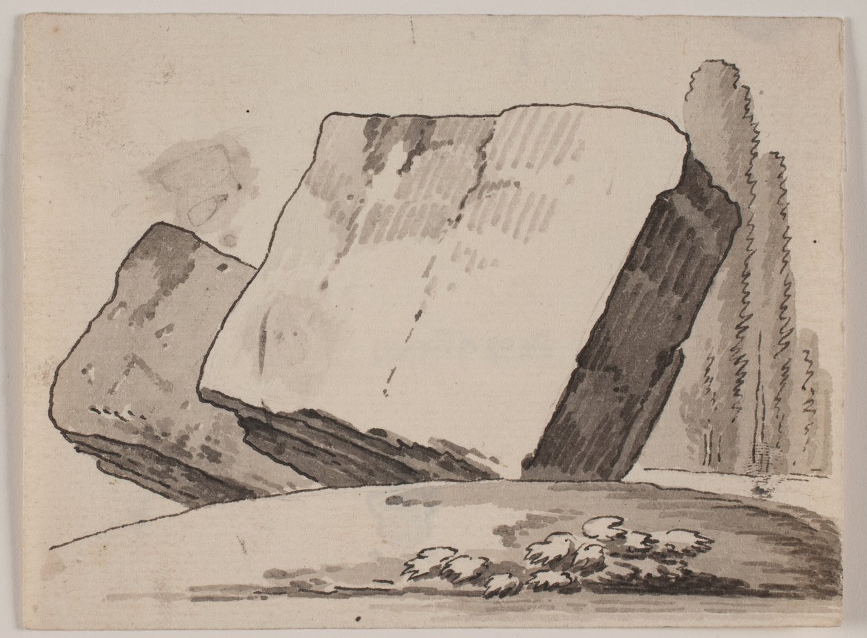 Fragments de ruines et cyprès - Jens Petersen Lund