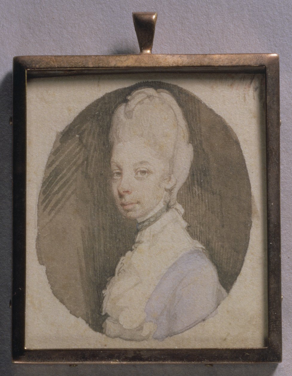 Portrait miniature de la reine Charlotte, c.1772 - Jeremiah Meyer