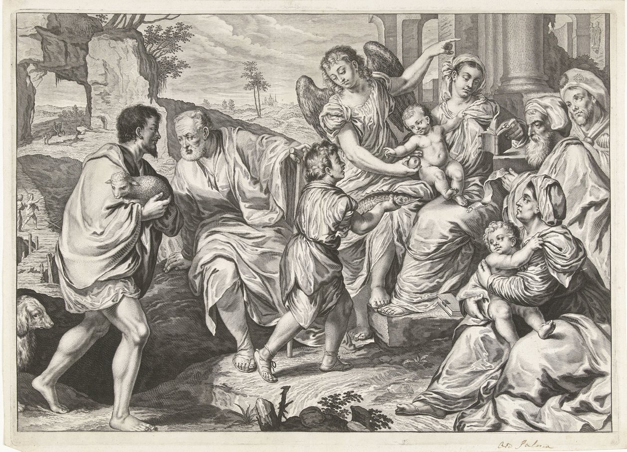La Sainte Famille en compagnie d