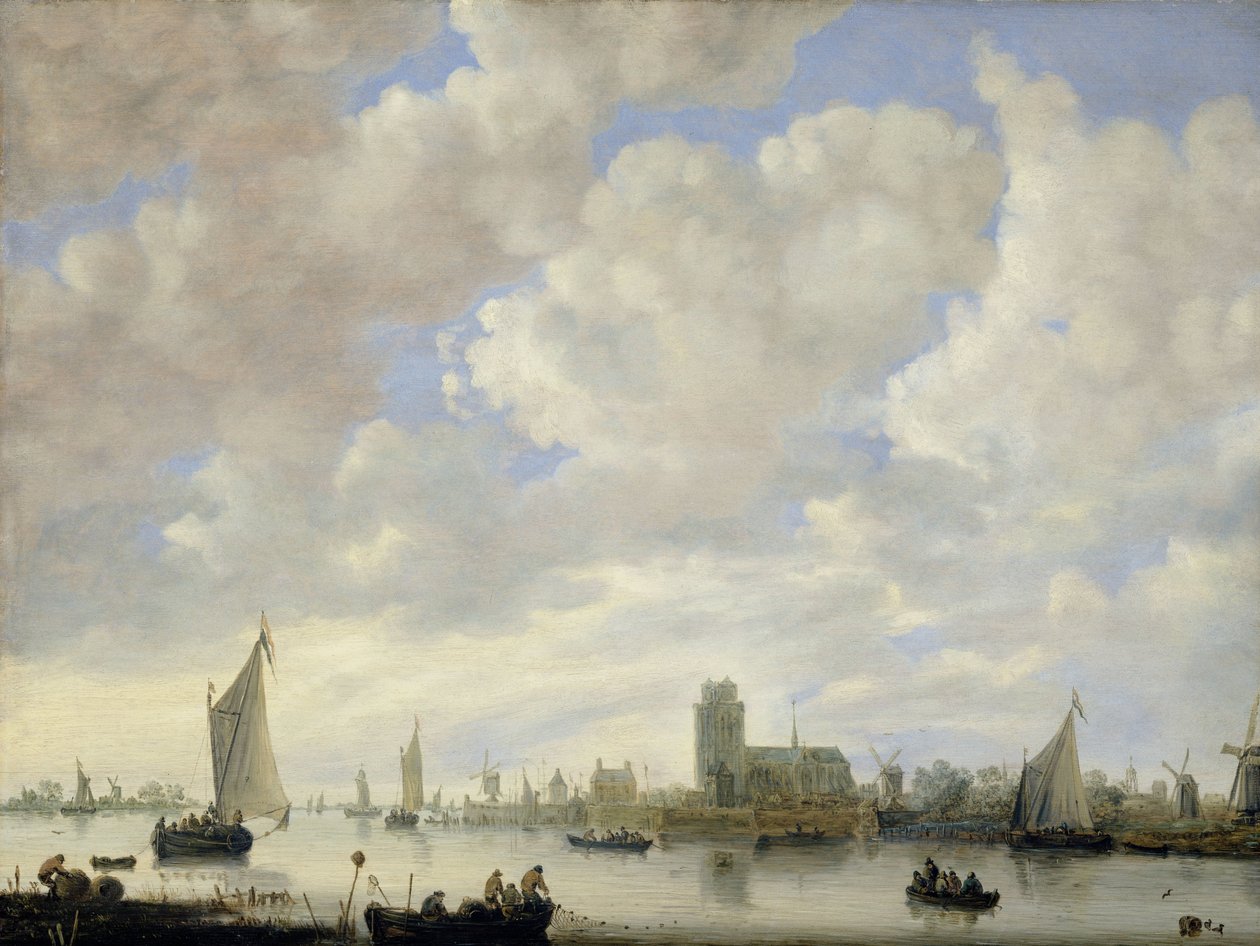Vue de la Merwede au large de Dordrecht - Jeronymus van Diest (II) (attributed to)