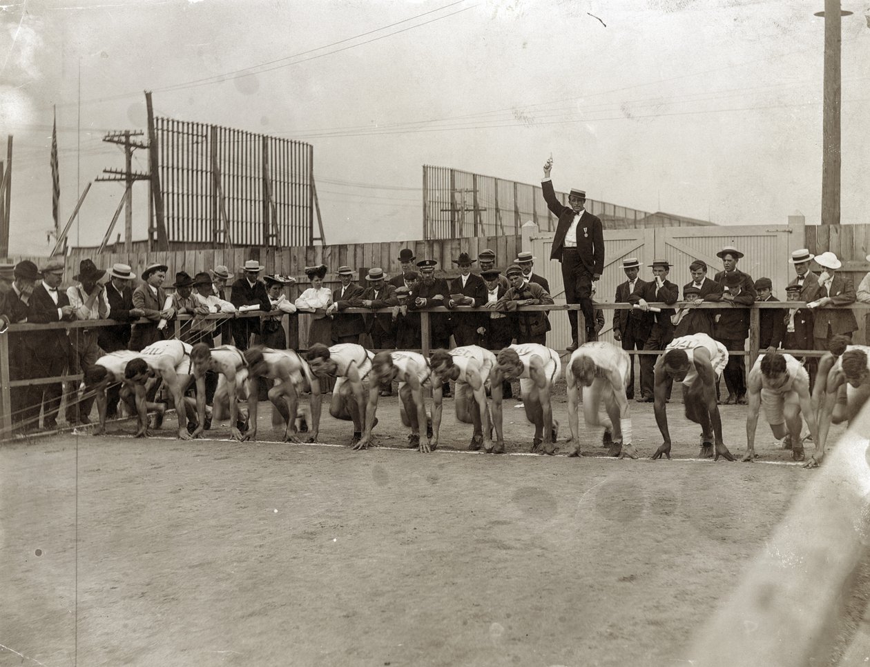 Jeux Olympiques - Départ de la course de 400 mètres aux Jeux Olympiques de 1904 - Jessie Tarbox Beals