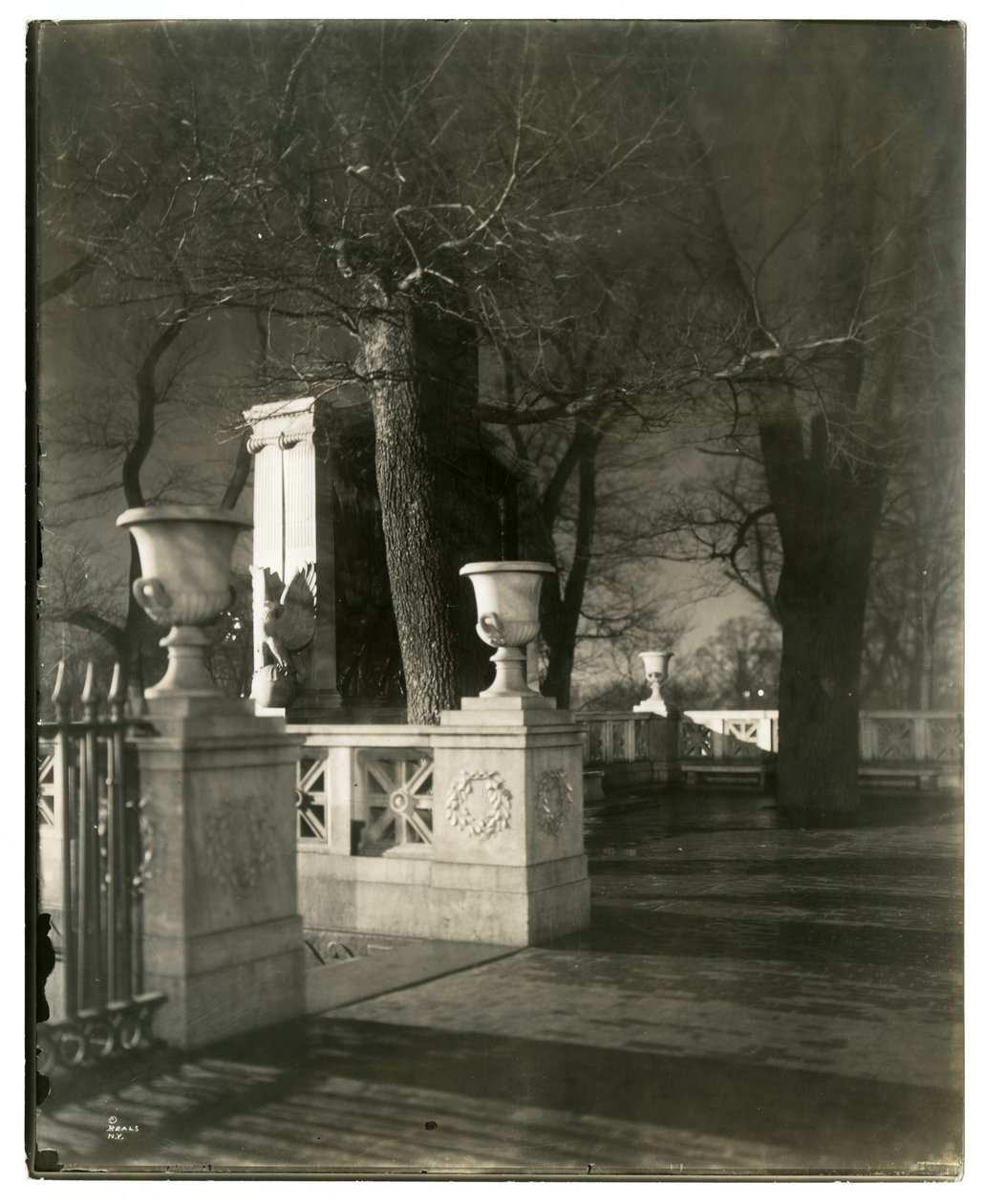 Mémorial Shaw la nuit, Boston, Mass, USA, vers 1902-10 - Jessie Tarbox Beals
