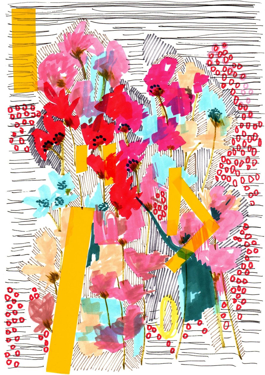 Gribouillage floral 3, 2013 - Jo Chambers