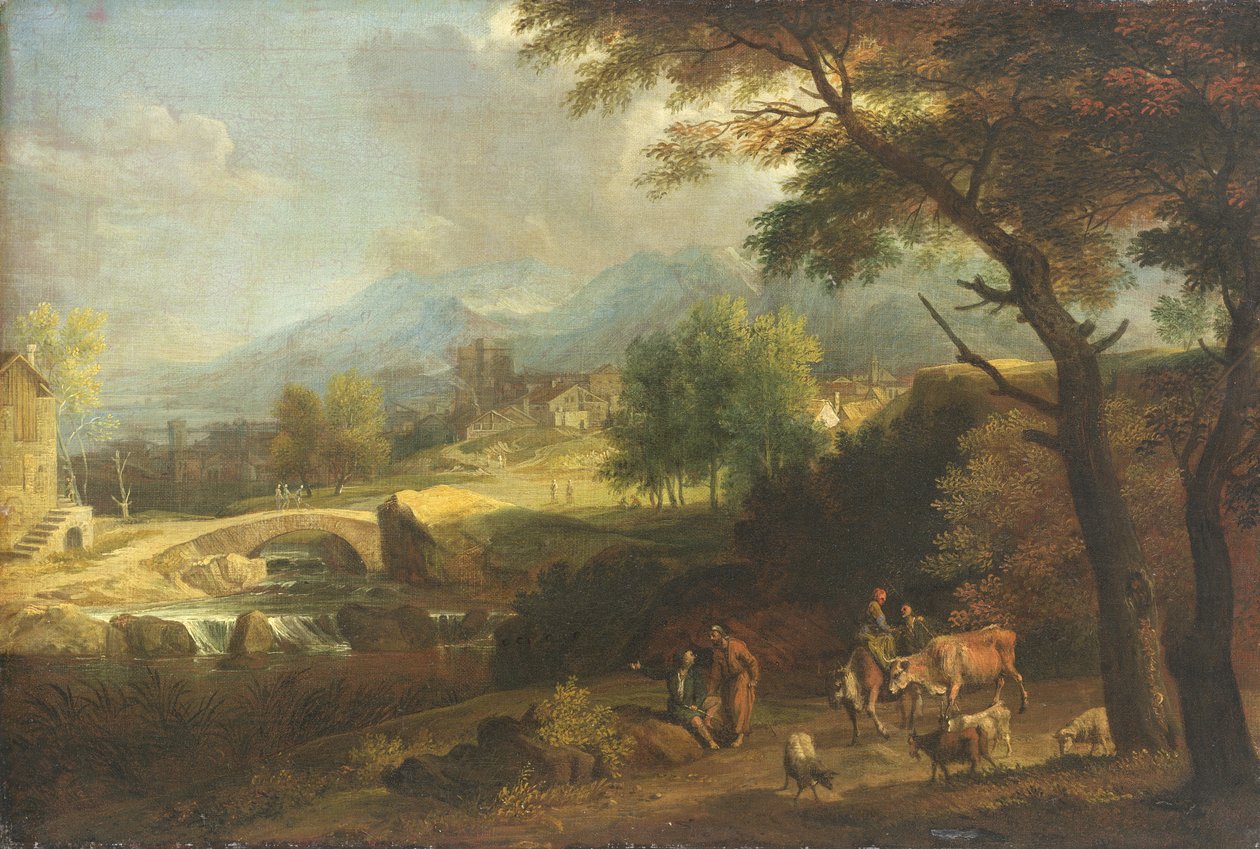 Bergers dans un paysage - Joachim Franz Beich