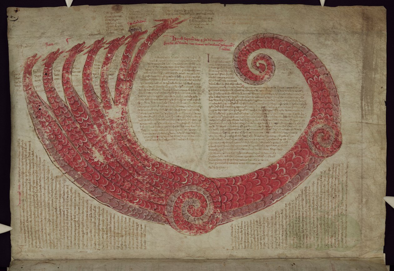 MS 255A fol.7r Créature Fantastique, du Liber Figuarum - Joachim of Fiore