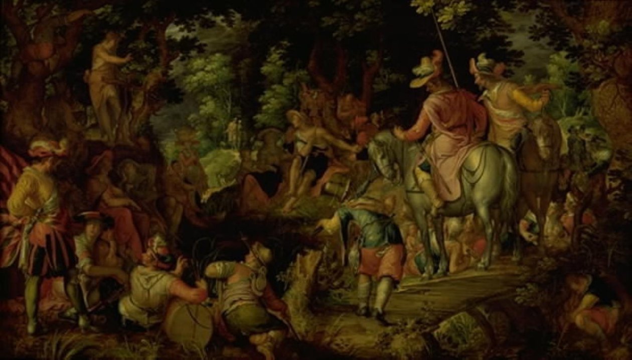 Saint Jean-Baptiste prêchant dans la forêt - Joachim Wtewael or Utewael