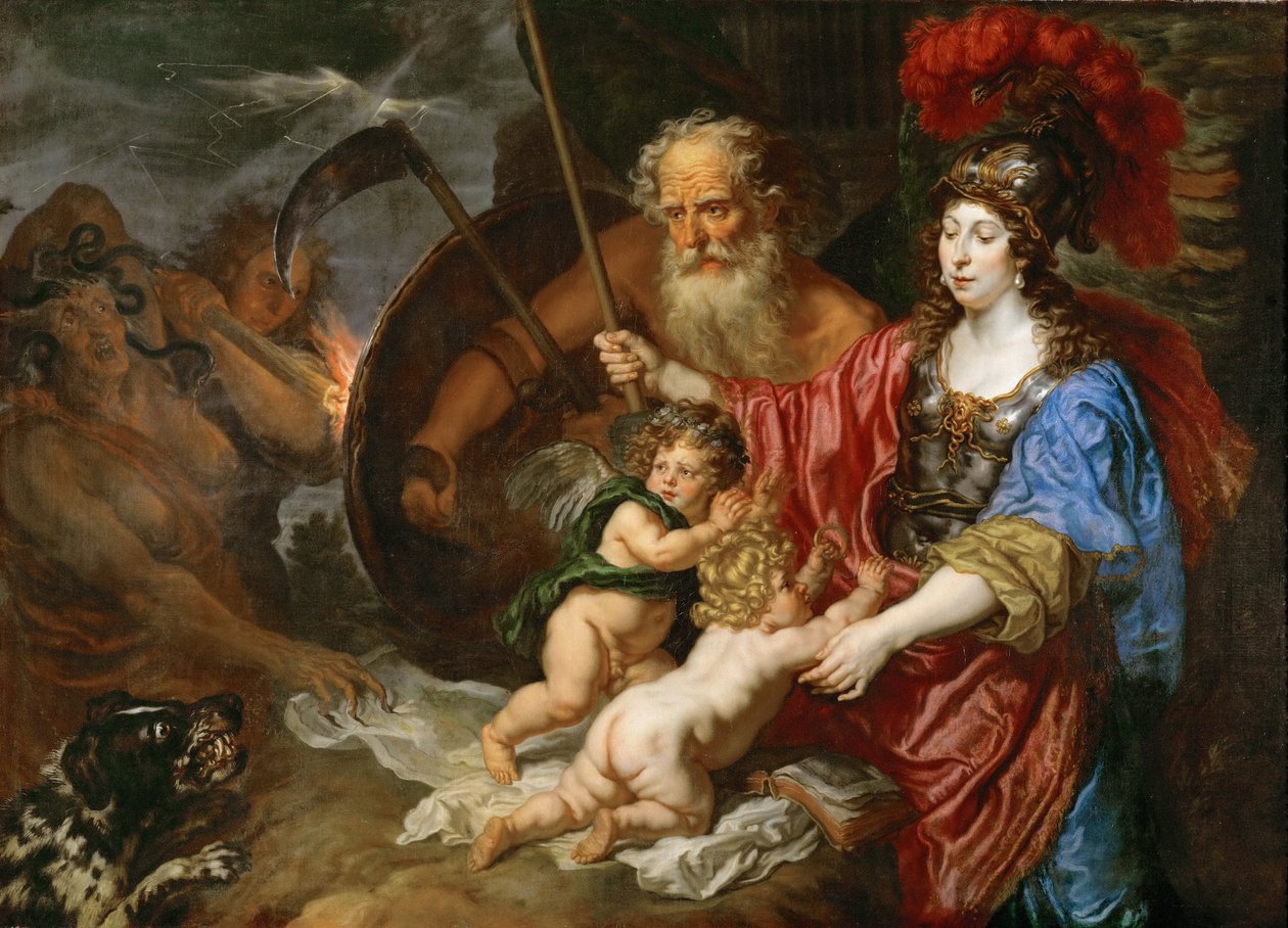 Minerve et Saturne protégeant les Arts et les Sciences de l