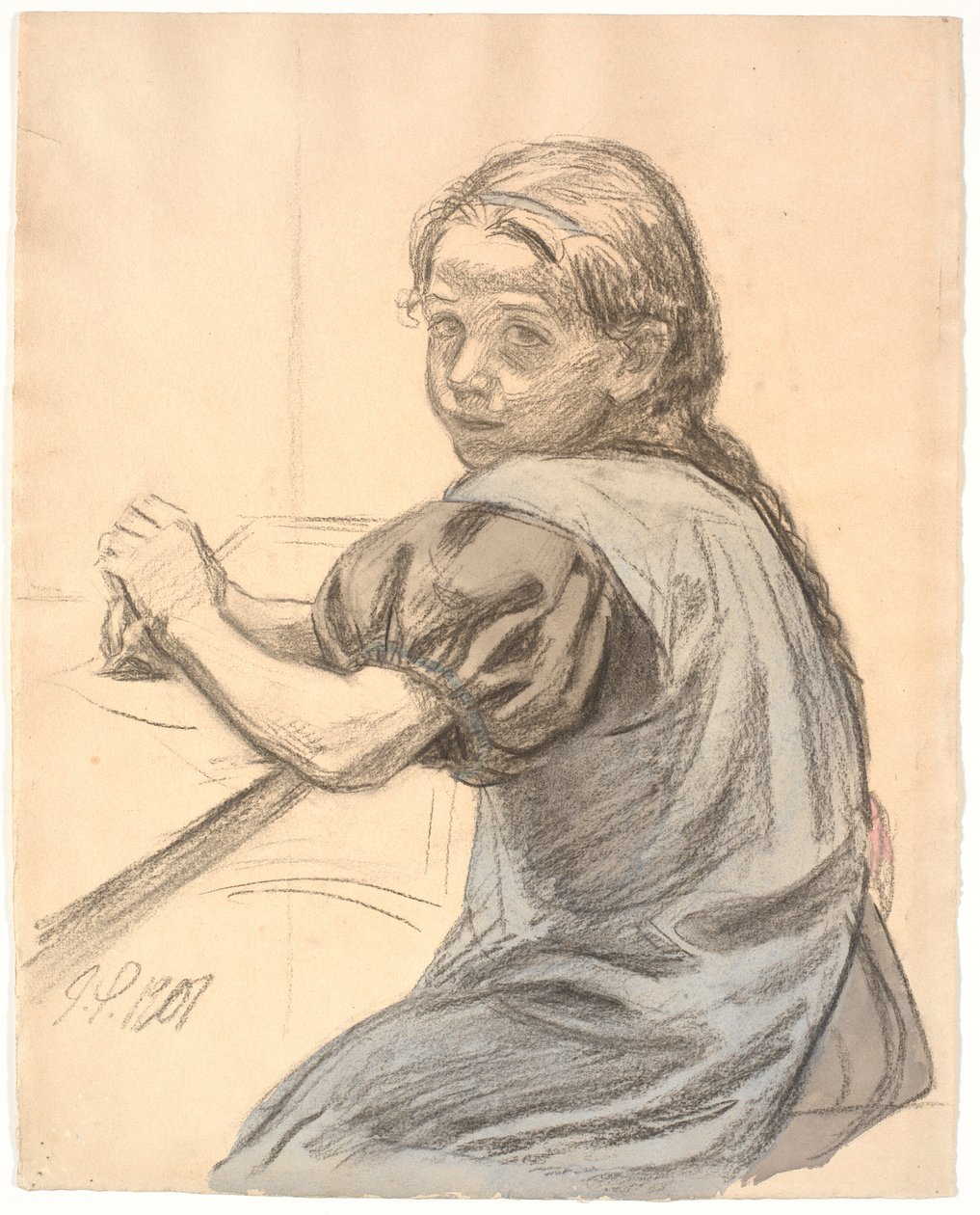 Georgia Skovgaard assise à une table - Joakim Frederik Skovgaard