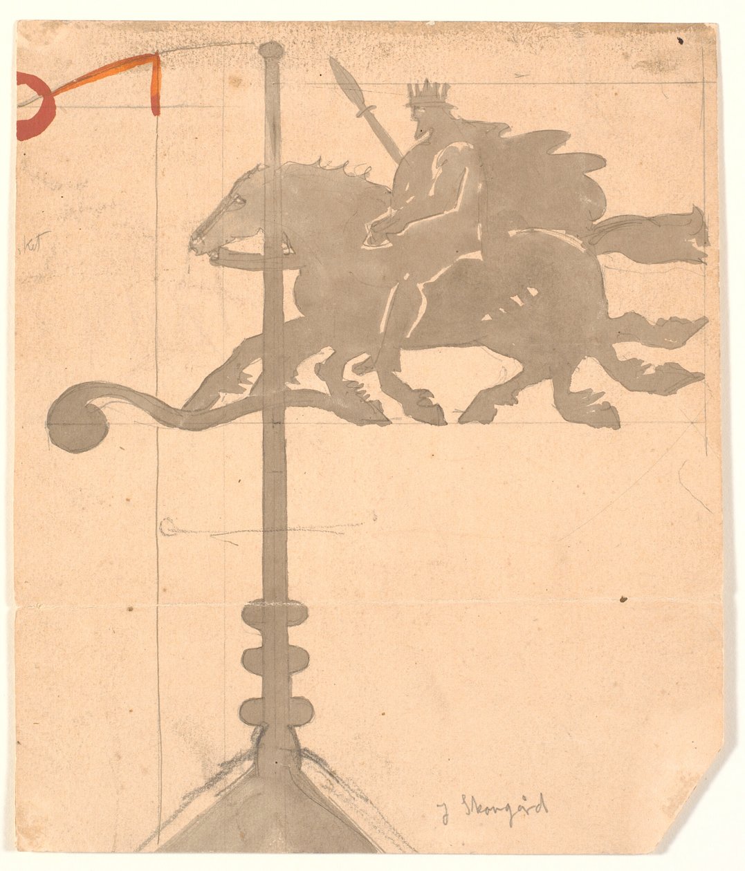 Odin sur Sleipnir. Girouette à l