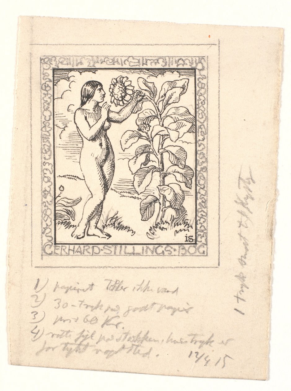Esquisse pour ex-libris pour Gerhard Stilling - Joakim Frederik Skovgaard