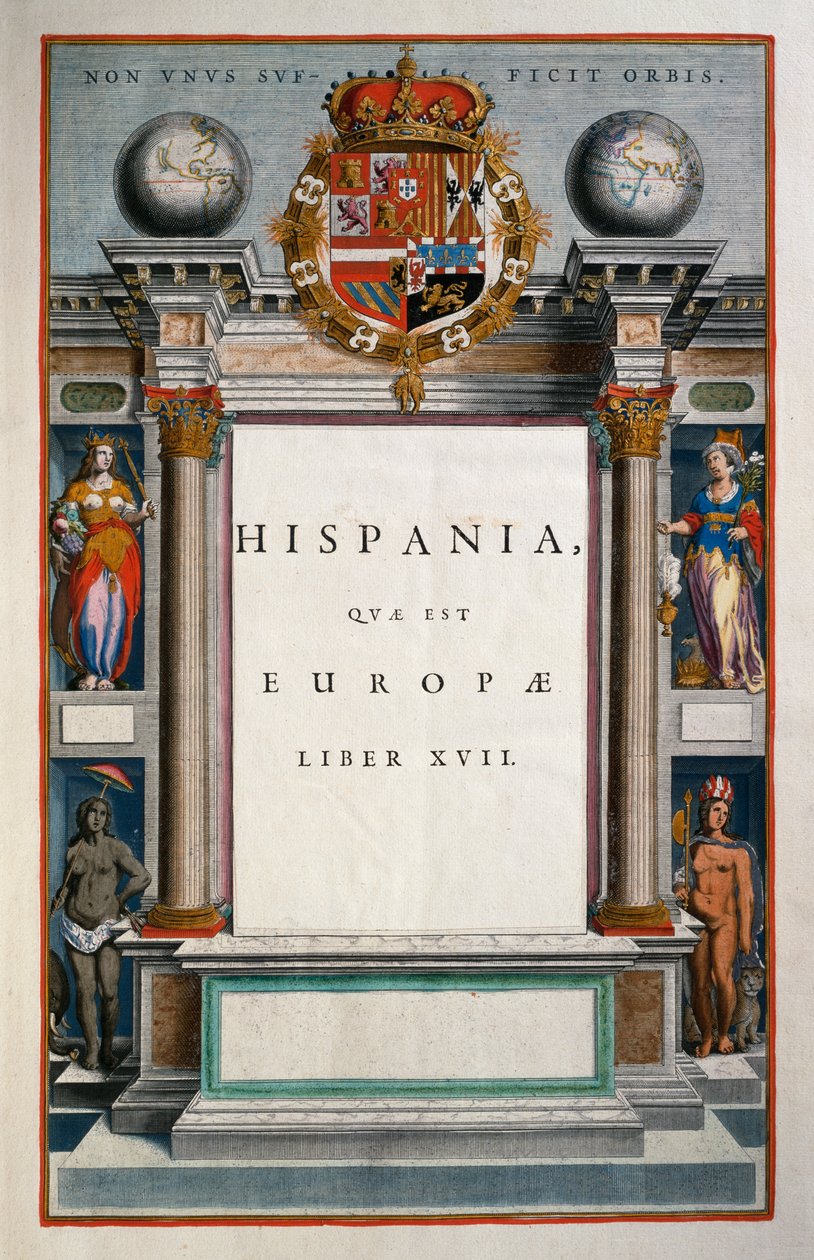 Hispania quae est Europae (Espagne), Livre XVII, page de titre Volume IX, Atlas Maior, par Joan Blaeu (1596-1673), gravure sur cuivre, 57,5x39 cm, Amsterdam - Joan Blaeu