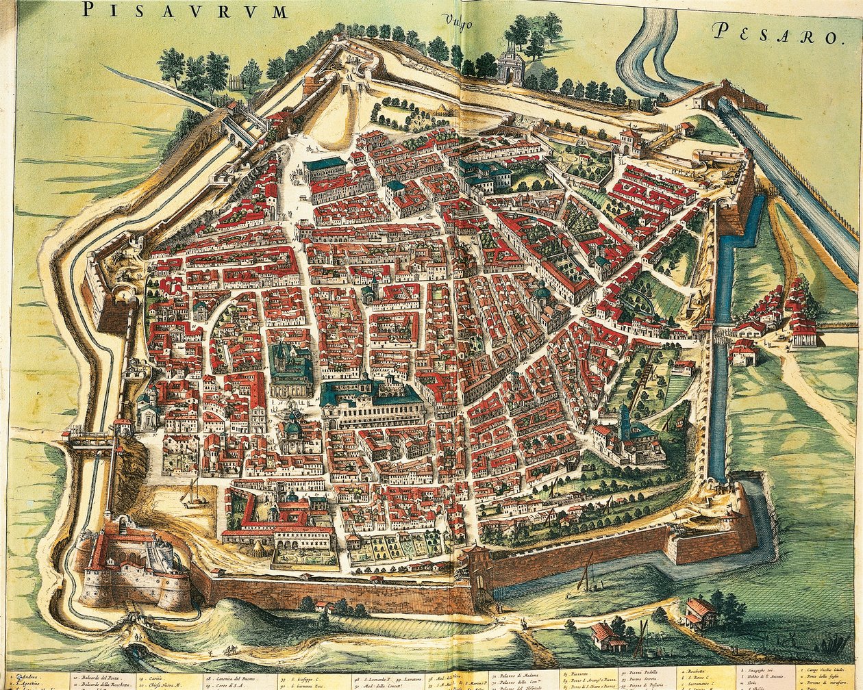 Italie, Carte de Pesaro, de Theatrum civitatum et admirandorum Italiae par Joan Blaeu - Joan Blaeu