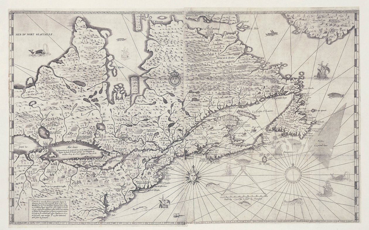 Carte du Canada, gravure d