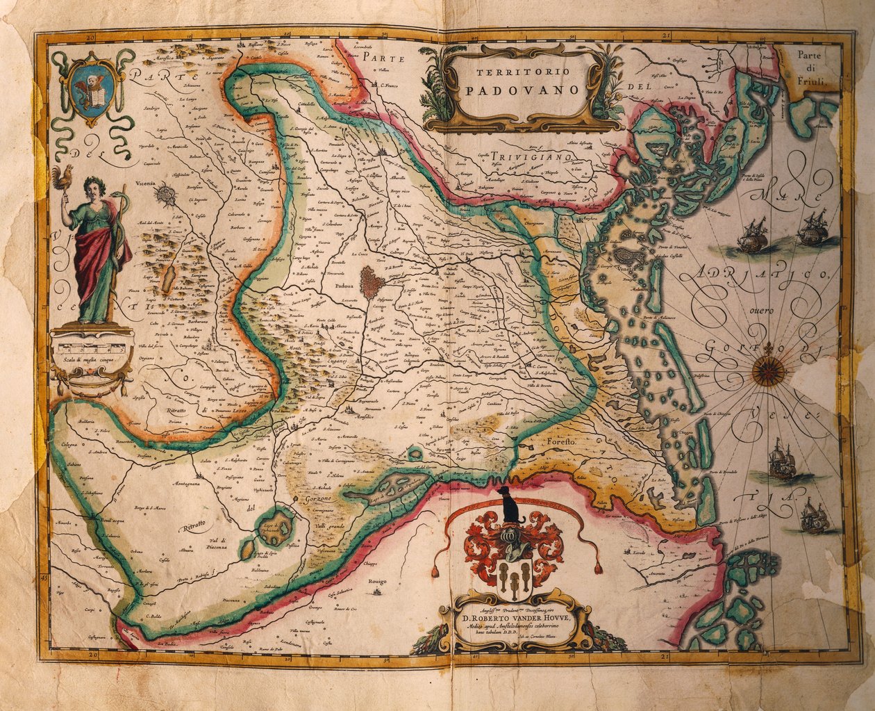 Carte du domaine padouan de Theatrum civitatum et admirandorum Italiae - Joan Blaeu