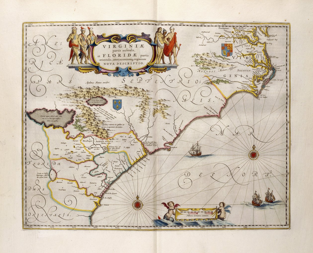 Carte de la Virginie et de la Floride, 1667 - Joan Blaeu