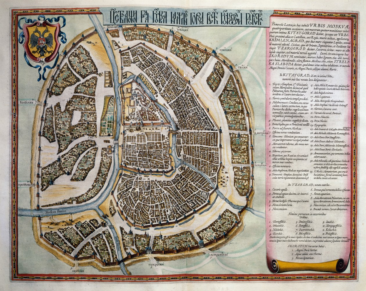 Moscou, Volume II, Atlas Maior, par Joan Blaeu (1596-1673), gravure sur cuivre, Amsterdam - Joan Blaeu