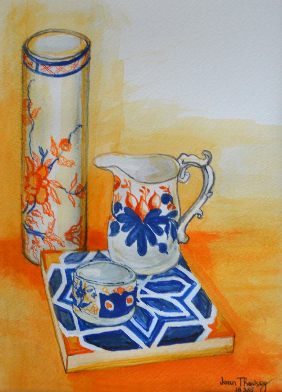Bol chinois et carreau - Joan Thewsey