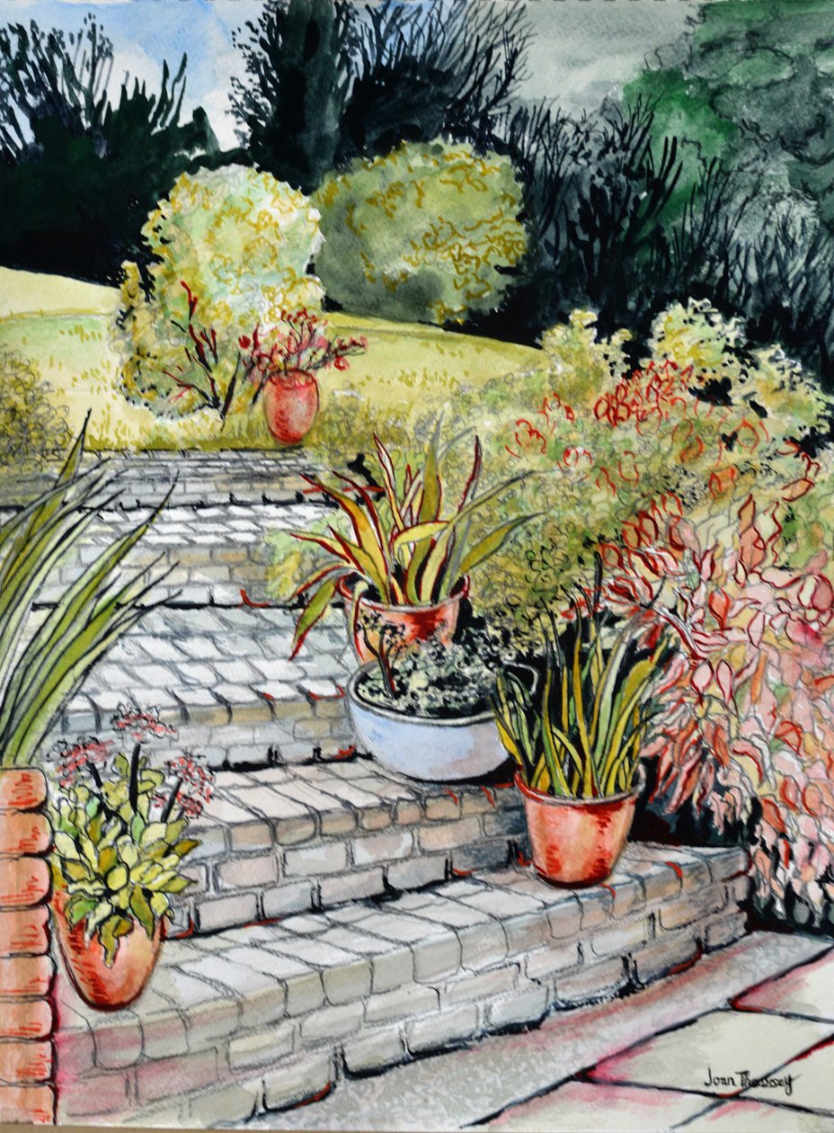 Escaliers vers le jardin - Joan Thewsey