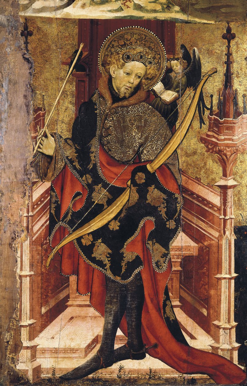 Saint Sébastien et Crucifixion. c.1417-25 - Joan or Juan Mates