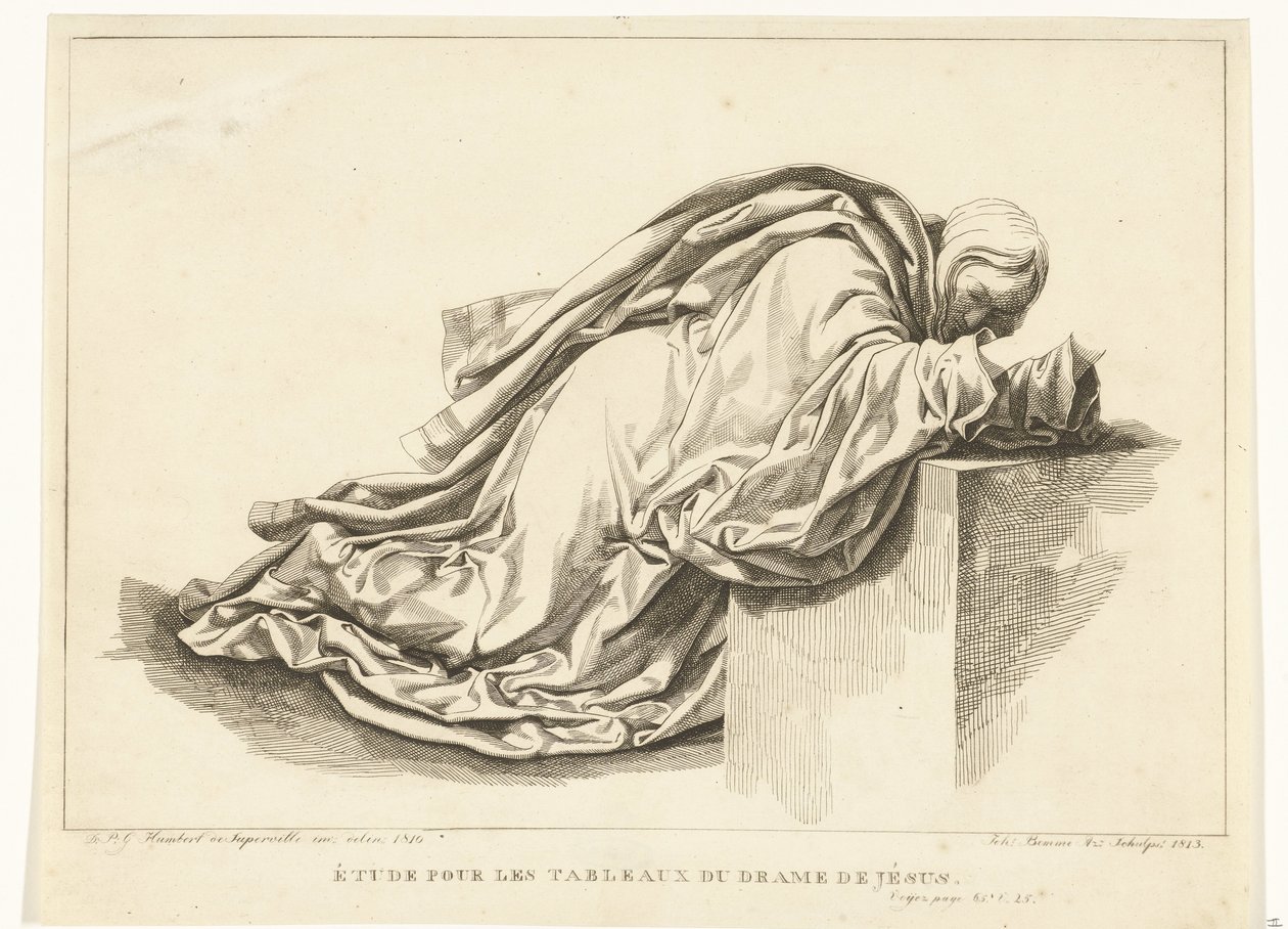 Figure agenouillée, Étude pour les tableaux du drame de Jésus - Joannes Bemme