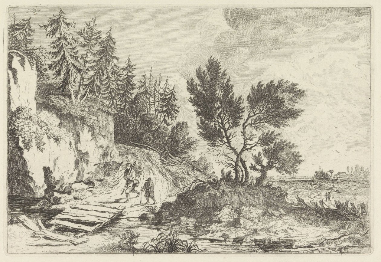 Deux promeneurs près d