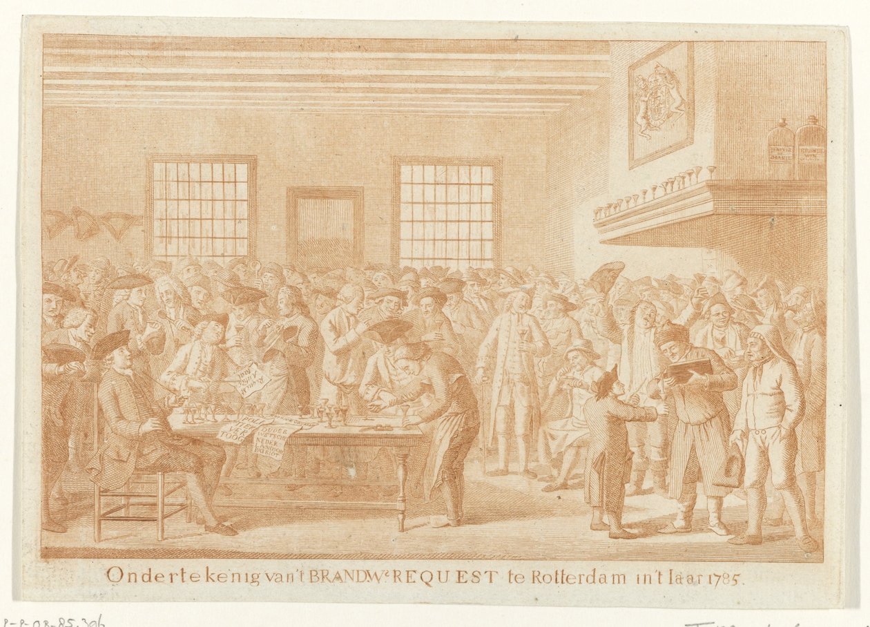 Signature de la demande de brandy à Rotterdam, 1785 - Joannes Hulstkamp (attributed to)