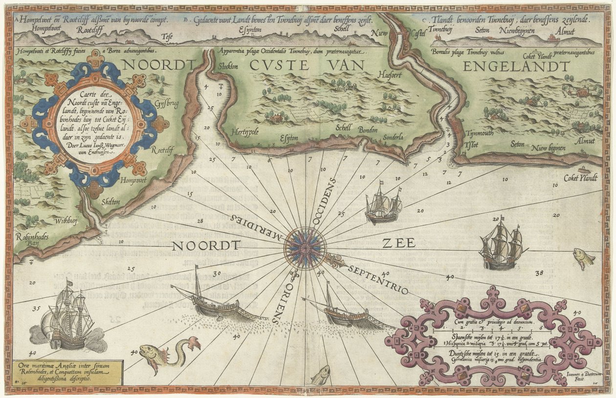 Carte de la côte nord de l