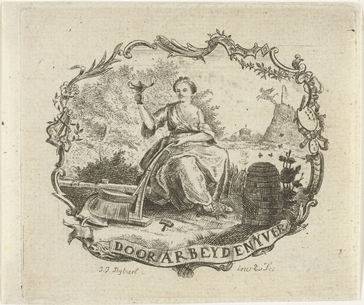 Femme avec une lampe allumée - Joannis Jacobus Bijlaert