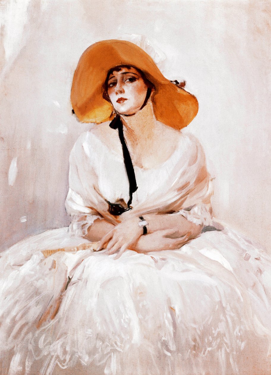 Portrait de Raquel Meller, chanteuse et actrice espagnole. (détail) - Joaquín Sorolla