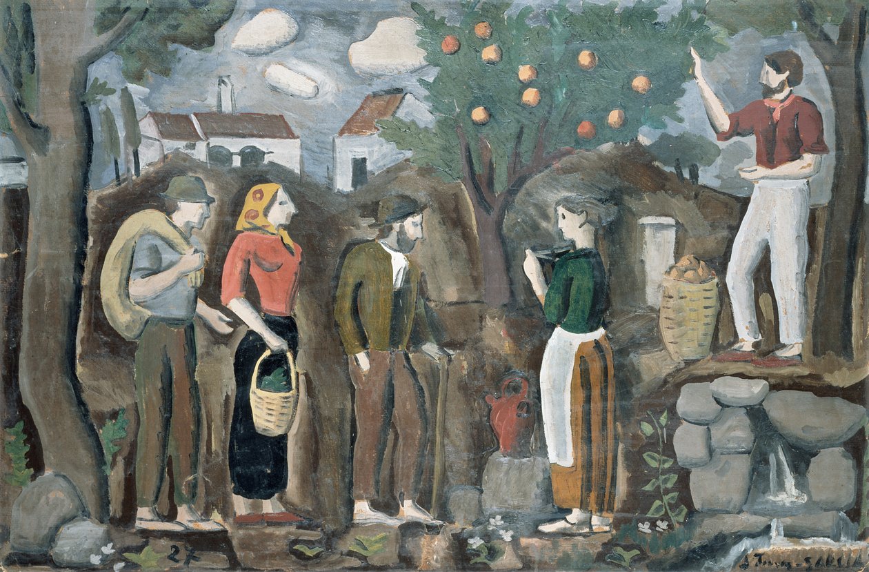 La récolte des pommes - Joaquin Torres-Garcia