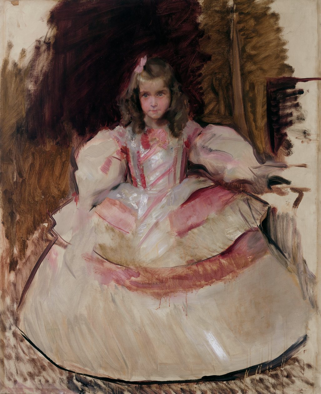 La fille María Figueroa habillée en menina - Joaquín Sorolla